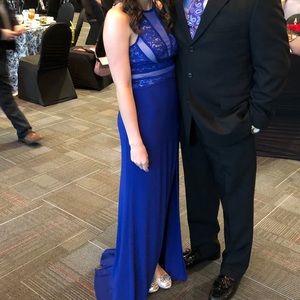 Blue Full Length Formal Dress.